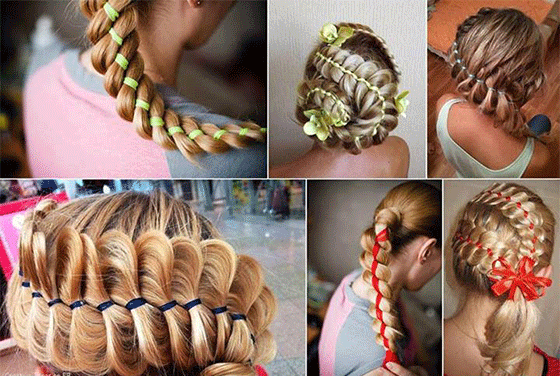 Прически для девочек в школу. Плетение косы с лентой. Мастер-класс с пошаговыми фото