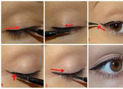 How to draw arrows on the eyes