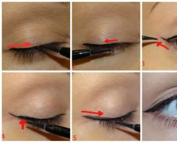How to draw arrows on the eyes