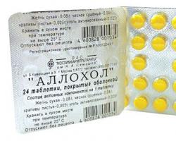Allochol tabletleri - incelemelerle talimatlar